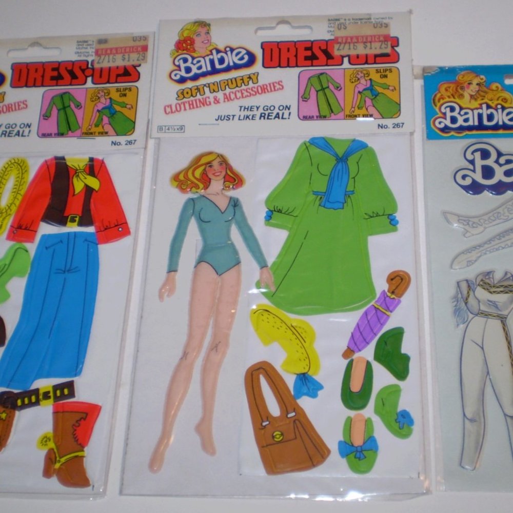 Vintage Barbie Doll Stickers 1980 - Retro Vintage Barbie Stickers NEW Sealed MIP